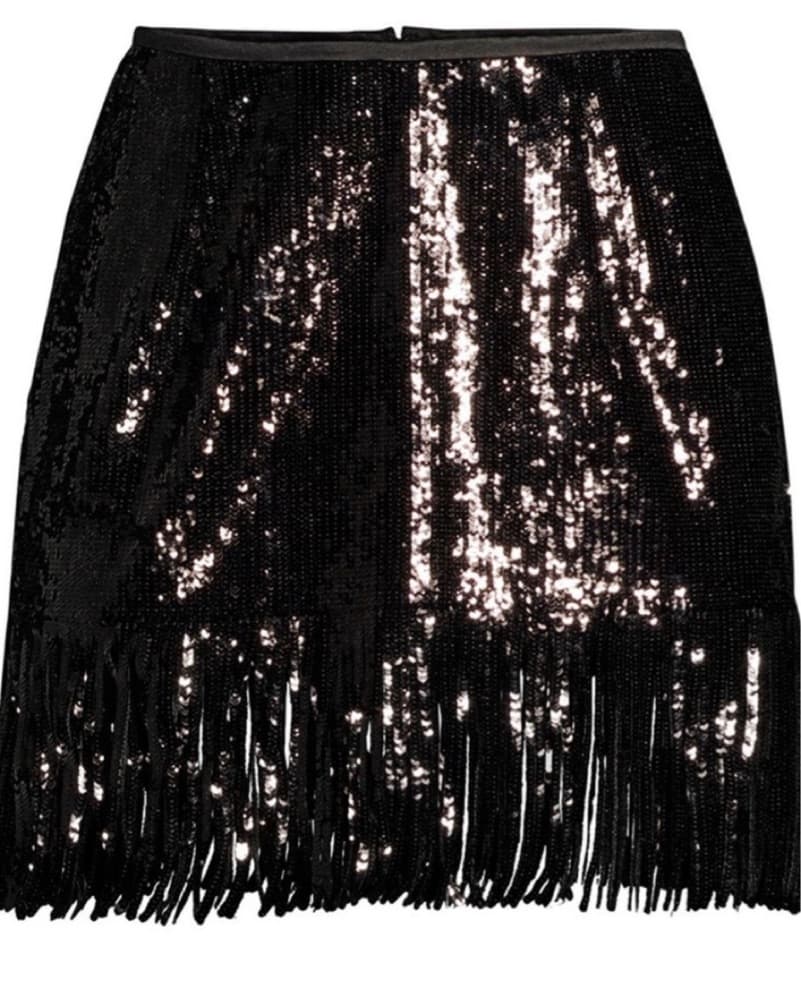 Le Superbe Black Sequin Mini Skirt - Image 2