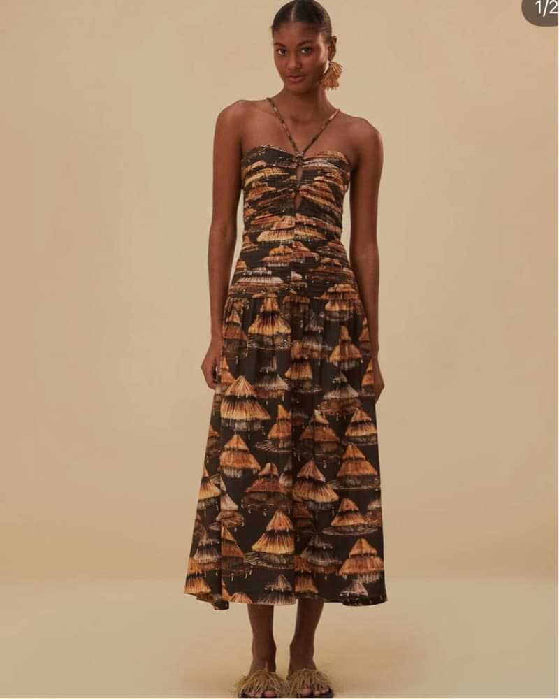 Vibrant Printed Midi Dress - Image 1