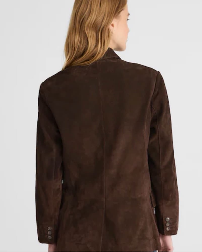 Madewell Suede Double-Breasted Blazer - Image 4