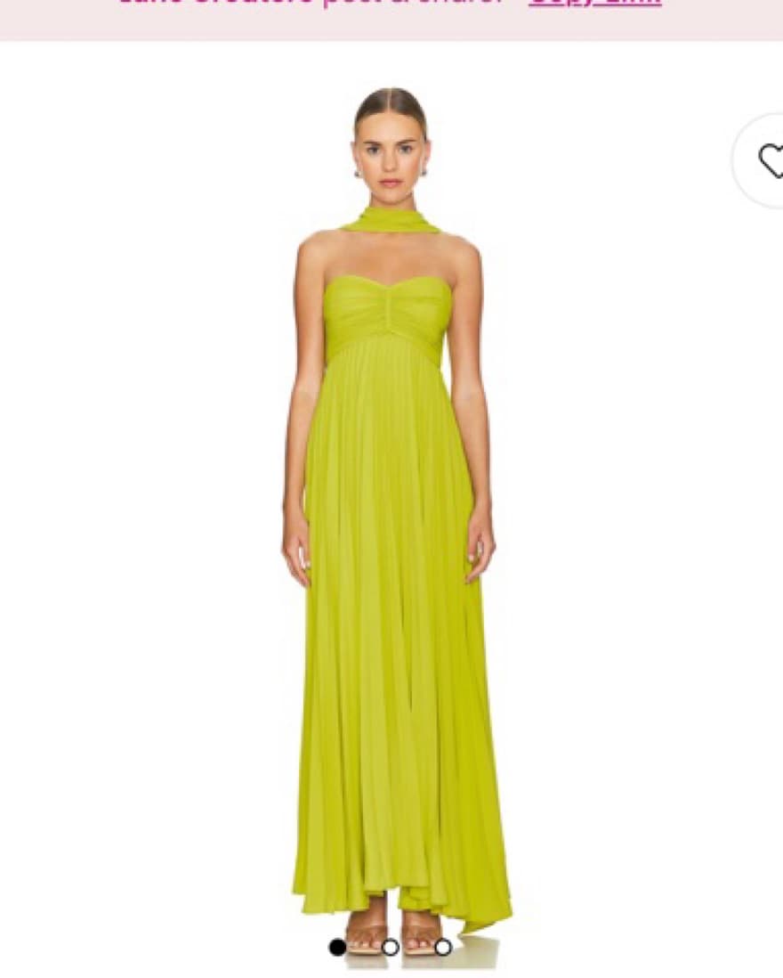 Delfi Dapheni Dress in Chartreuse - Image 6