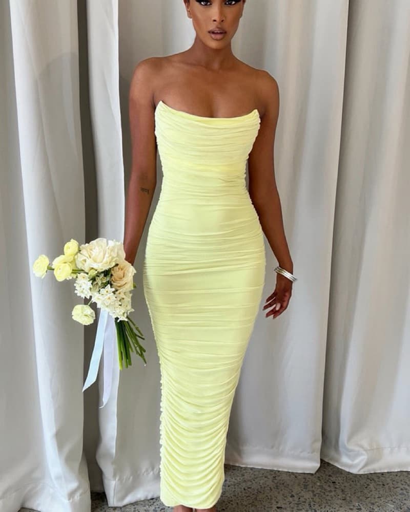 Babyboo Demi Maxi Dress In Lime - Image 2
