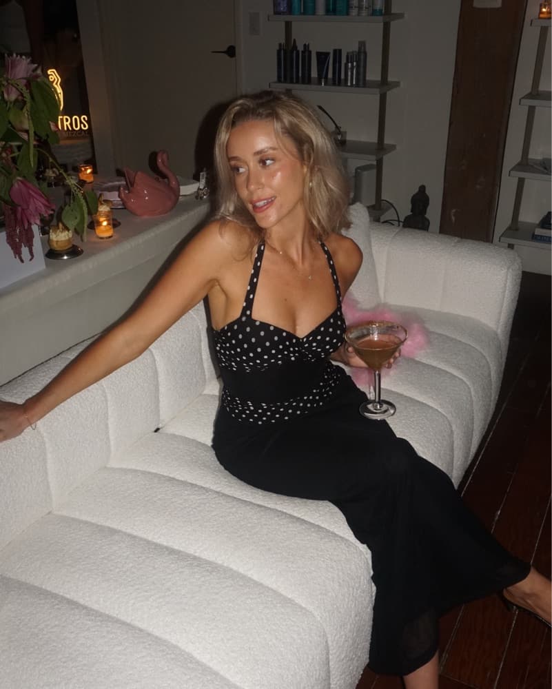 Elegant Polka Dot Maxi Dress - Image 3