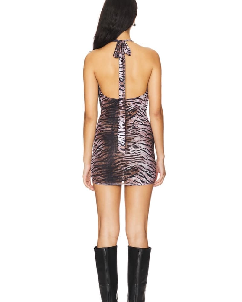 Revolve Tiger Print Mini Dress - Image 3