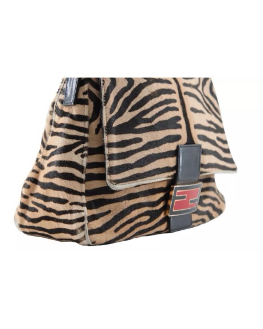 Fendi Zebra Pony Hair Mama Baguette Bag - Image 6