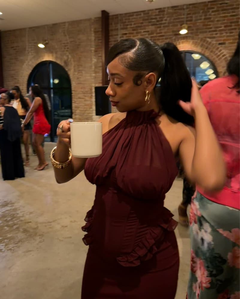 Fashionnova Burgundy Corset Mermaid Gown - Image 1