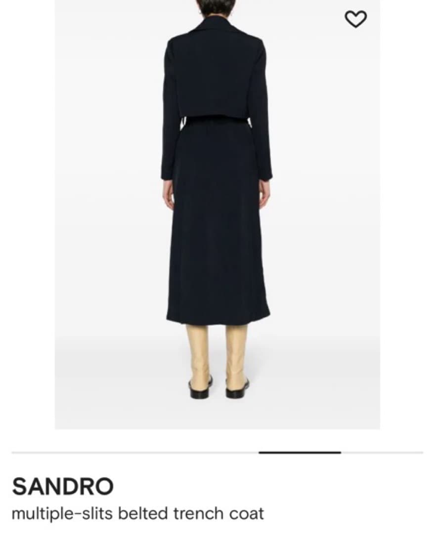 Sandro Navy Trench Coat - Image 4