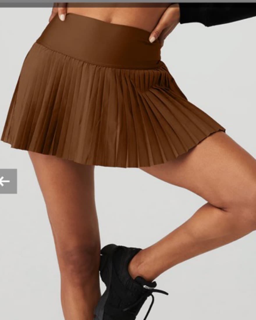Brown Alo Tennis Skirt - Image 1