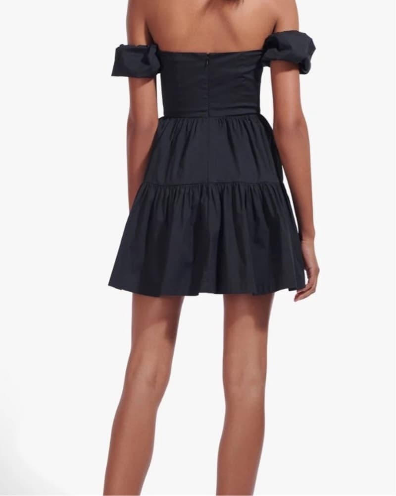 STAUD Elio Off-The-Shoulder Cotton Mini  - Image 3