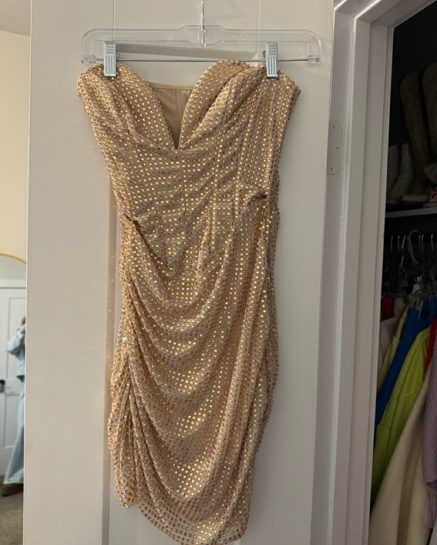Embellished Gold Dress  - Image 3