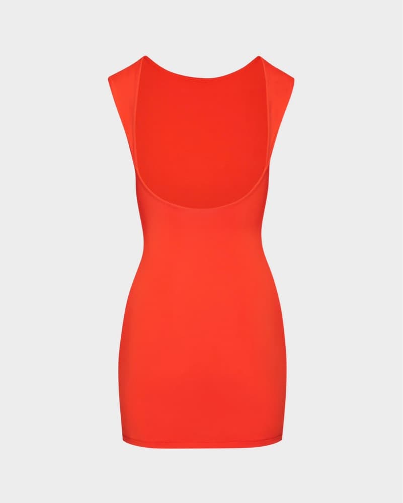 Vibrant Mini Dress with Cinched Waist - Image 4