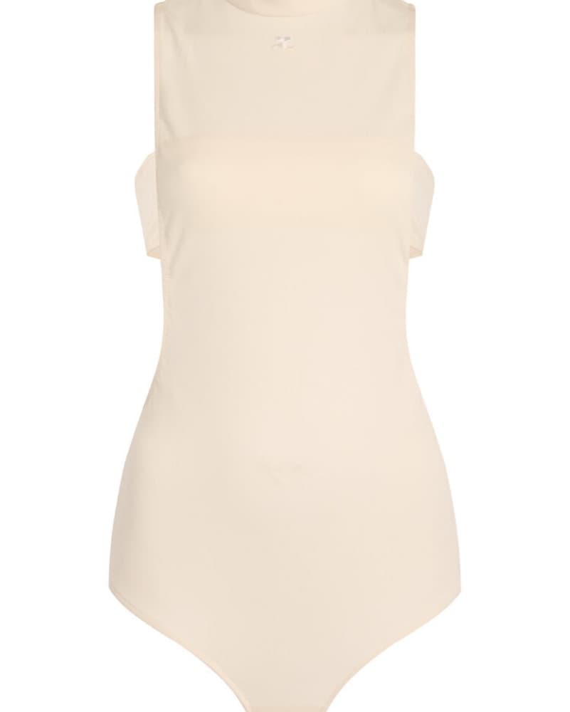 Mockneck Crepe Jersey Bodysuit - Image 3