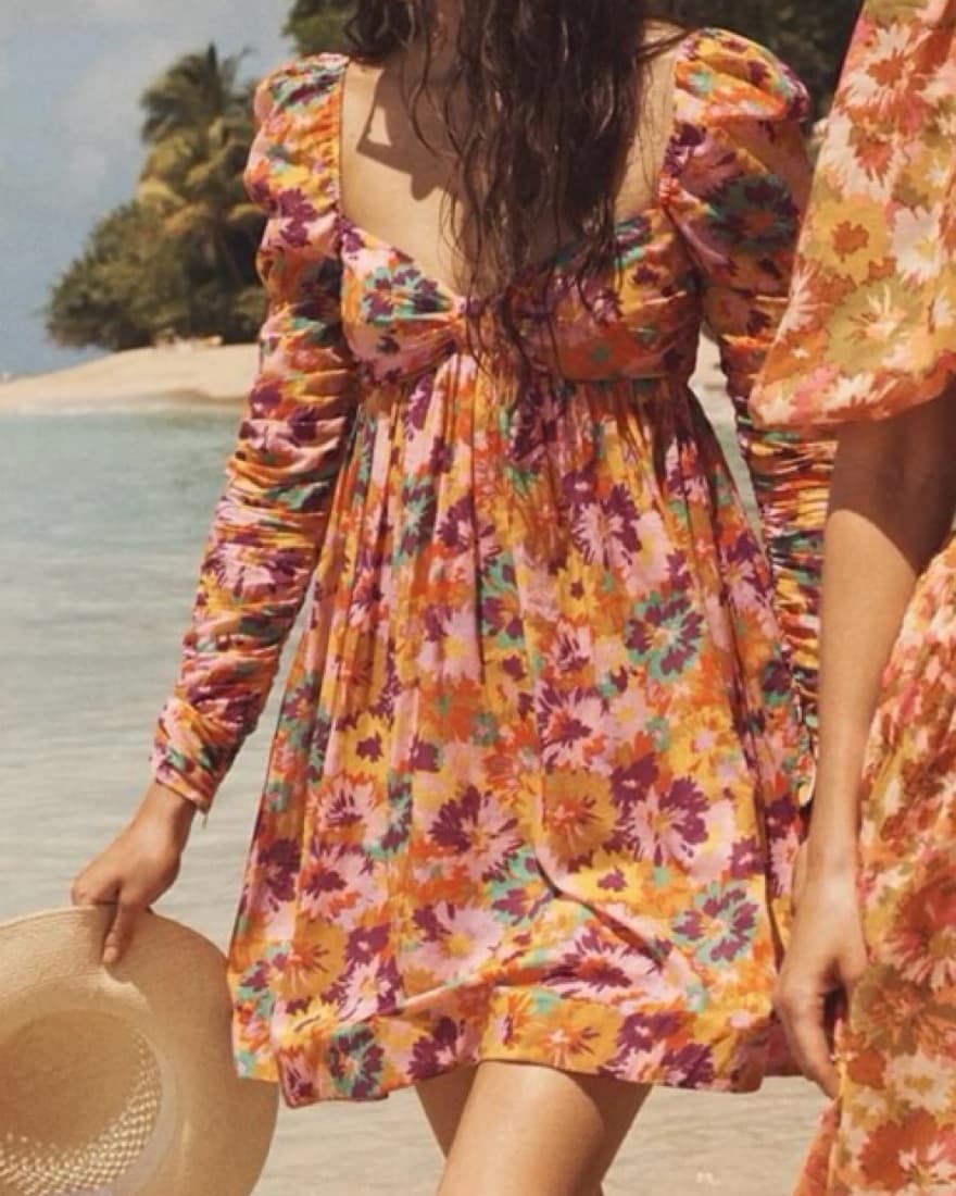 ZIMMERMANN Longsleeve Short Floral Dress - Image 1