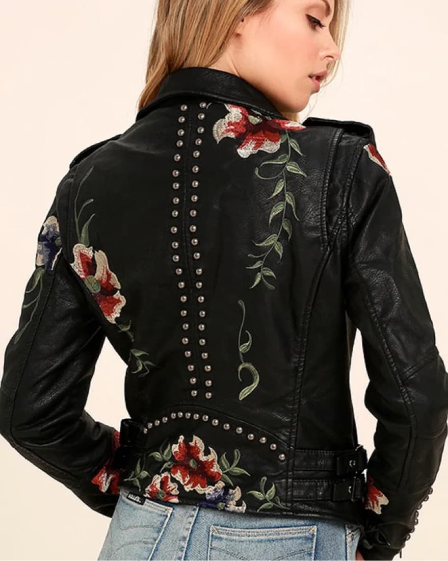 Blank Leather Jacket xs - Image 3