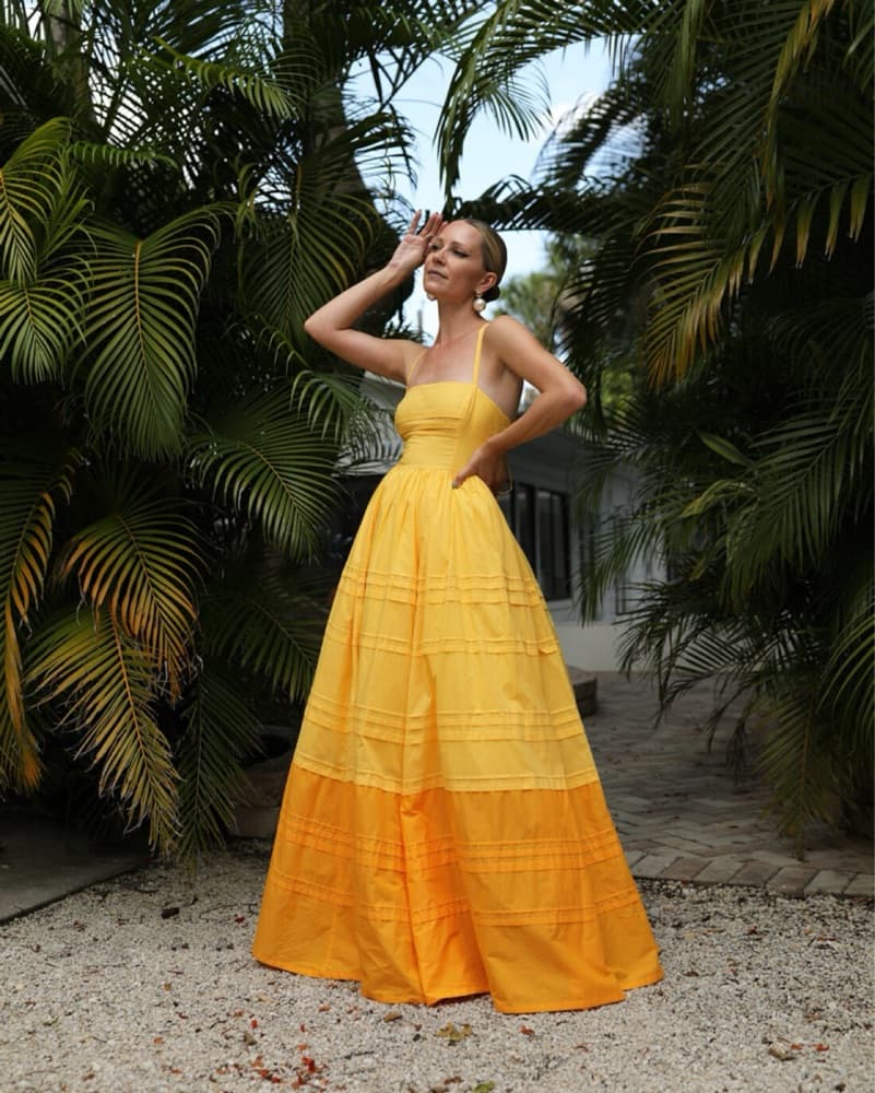 STAUD Brigitte Lace Up Back Maxi Dress - Image 1