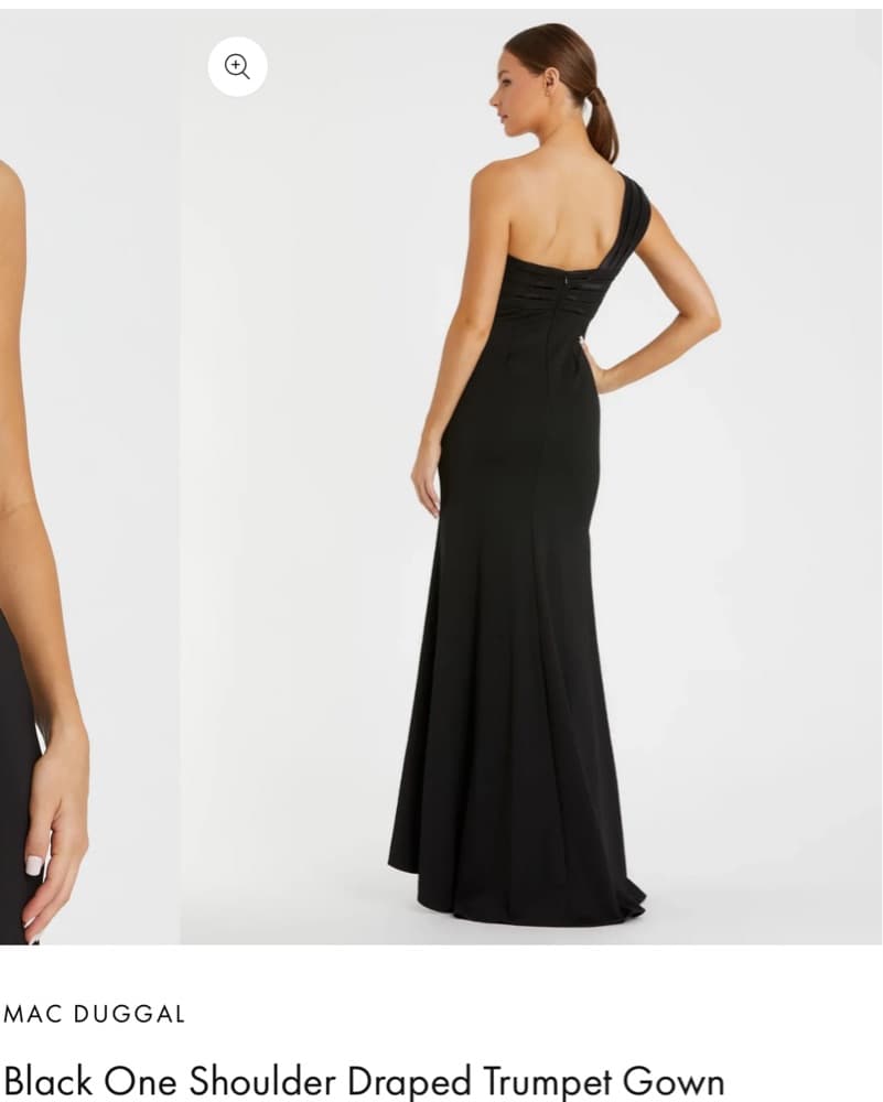 MAC DUGGAL Black One Shoulder Gown - Image 5