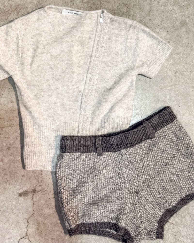 Aya Muse Knit Micro Short & Sweater Set - Image 5