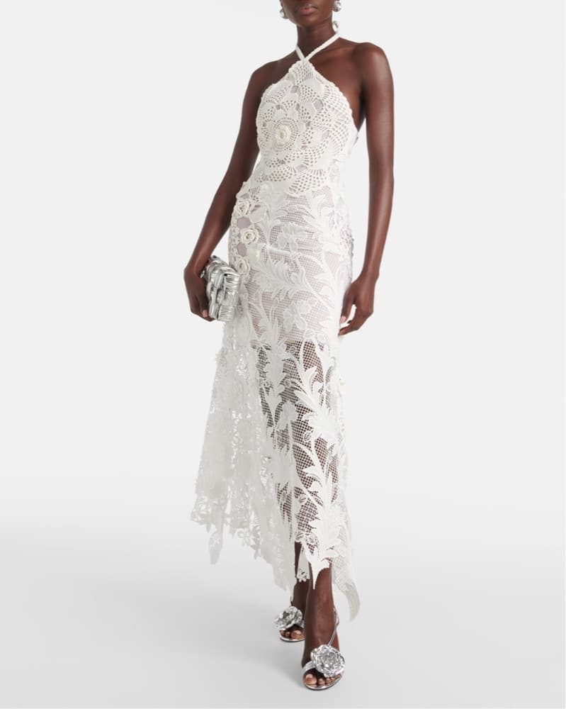 Oscar de la Renta Guipure-Lace Dress - Image 3