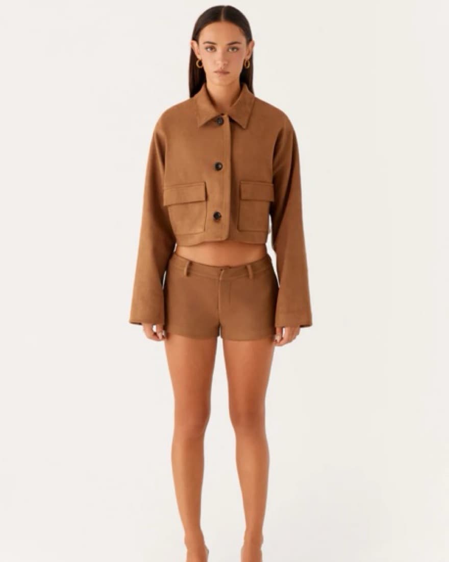 Crop Suede Jacket - Image 2
