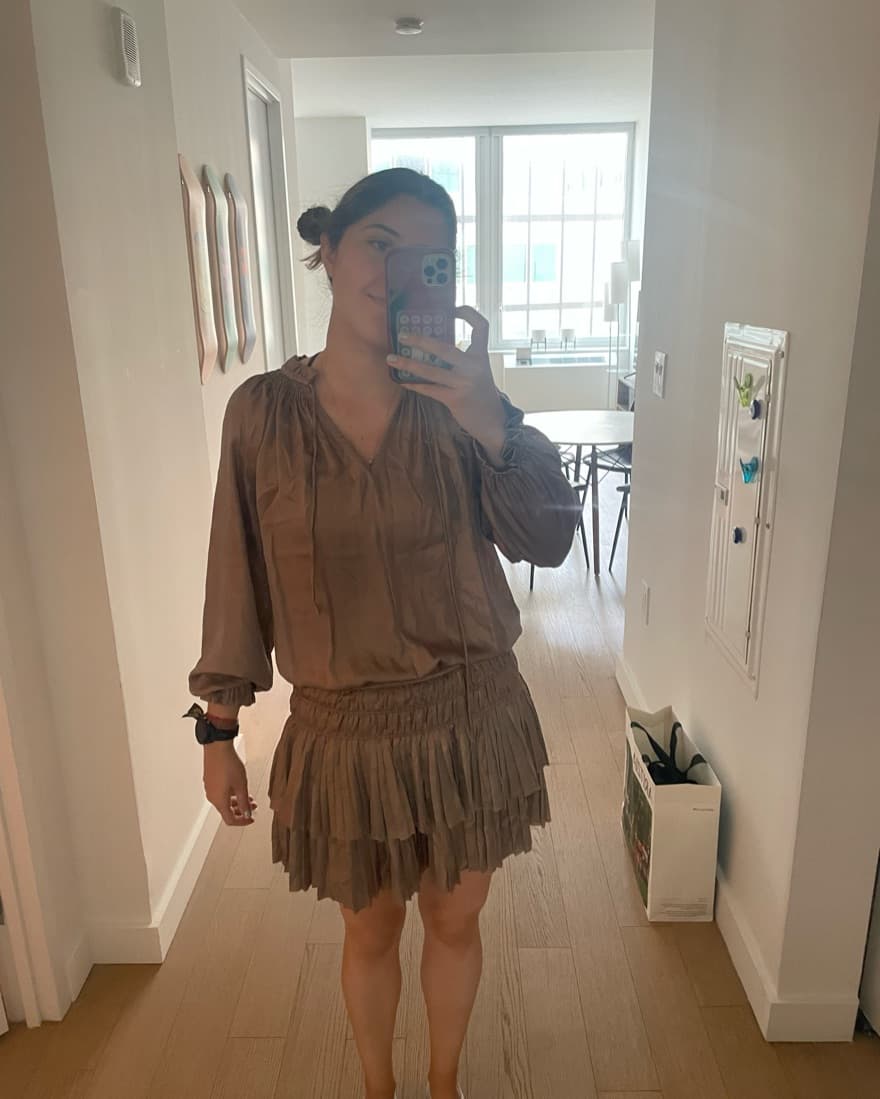 LAUREL PLEATED MINI DRESS - Image 2