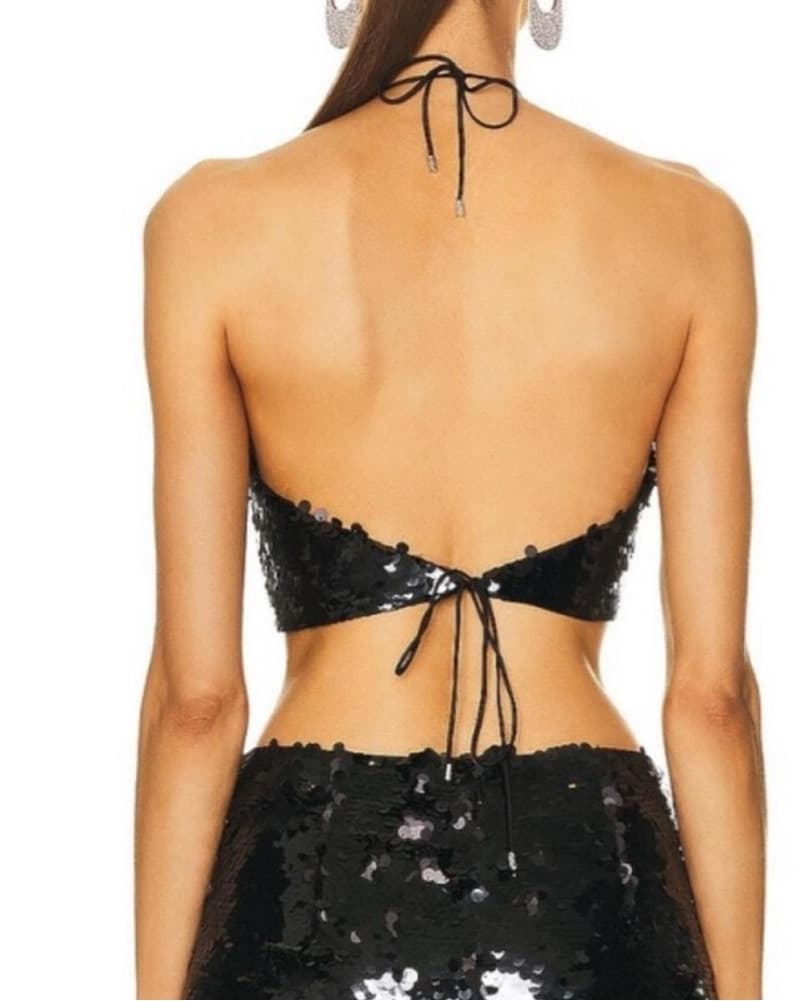 Alexis Black Sequin Feather Set  - Image 3