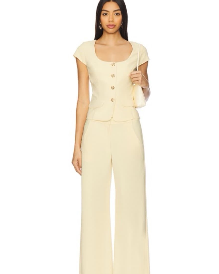 Cornsilk Sleeve Kya Top & Pants Sets - Image 1