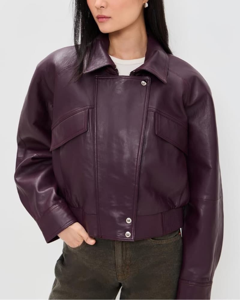 Retrofete Lykke Leather Jacket Bordeaux - Image 1