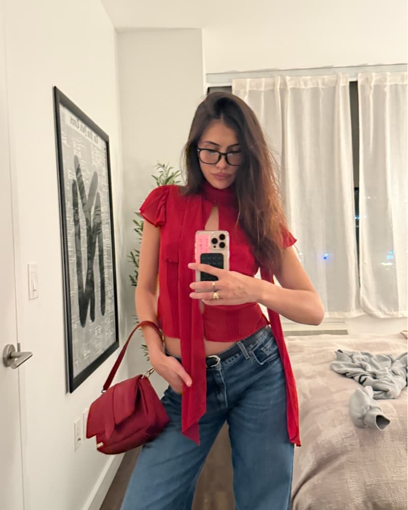 Daniele Guizio Vibrant Red Ruffle Blouse - Image 1