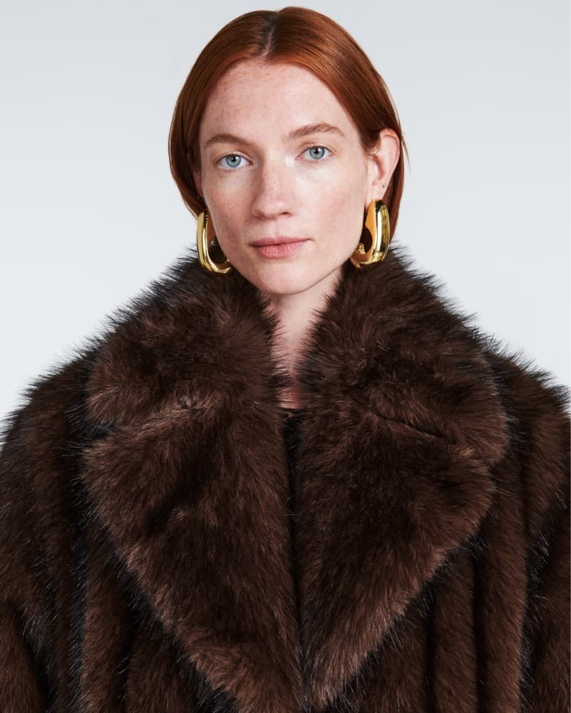 Sold Out Long Brown Fur Coat - Image 4