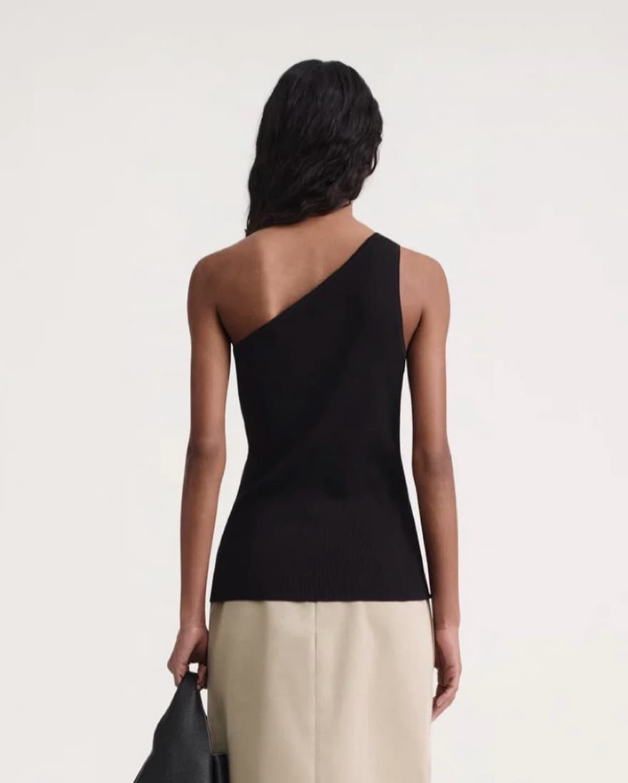 Toteme One-Shoulder Rib Knit Top - Image 3