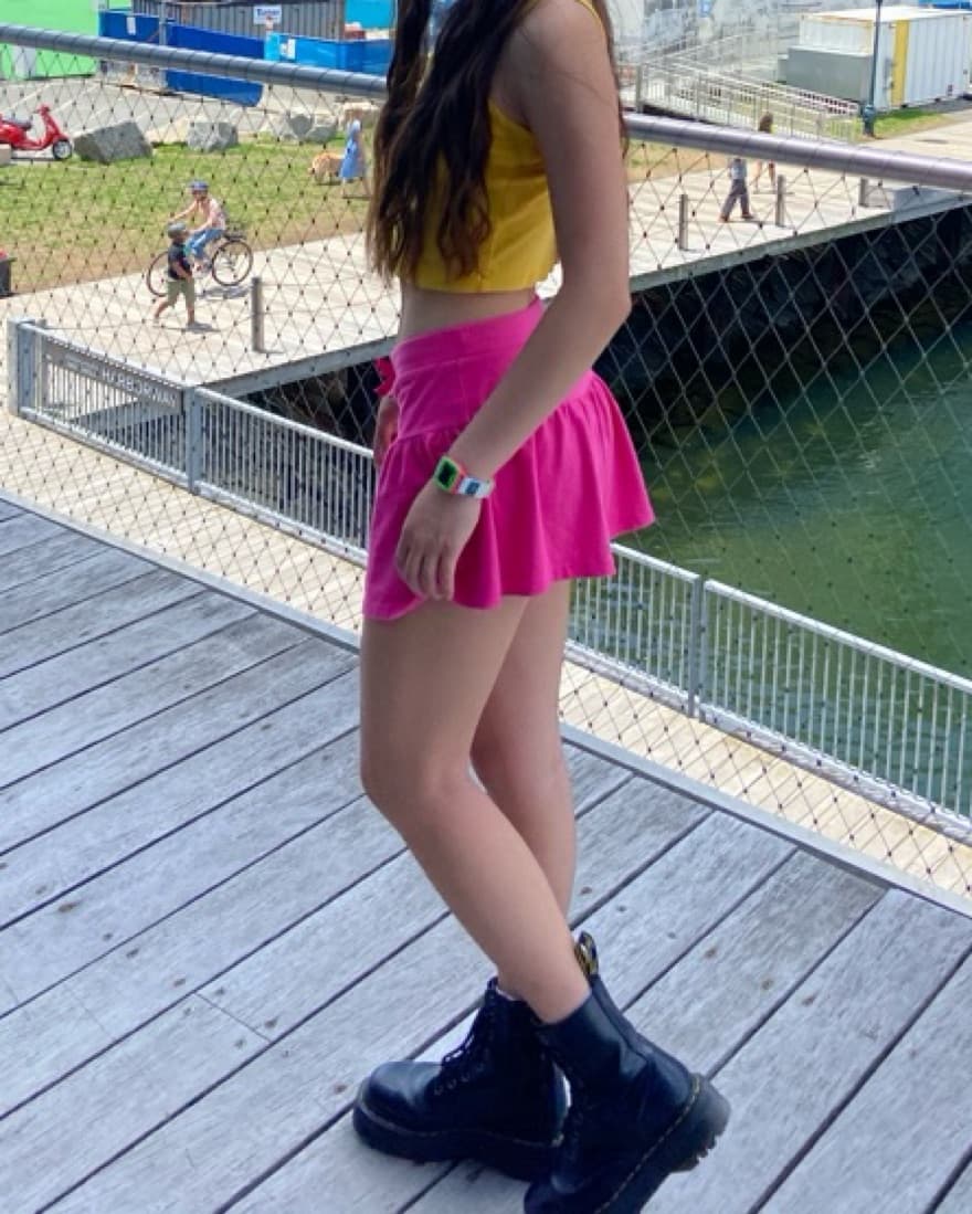 Pink Mini Skirt With Shorts - Image 2