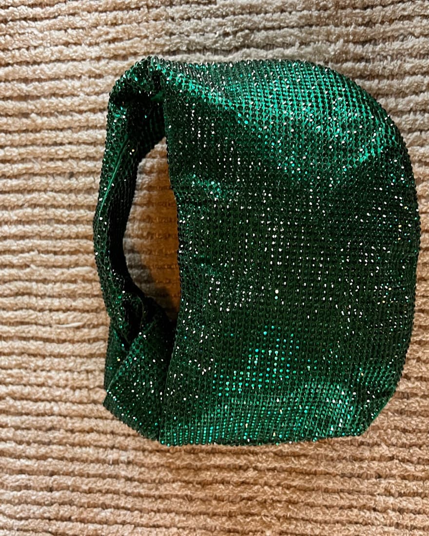 Bottega Emerald Rhinestone Bag - Image 2