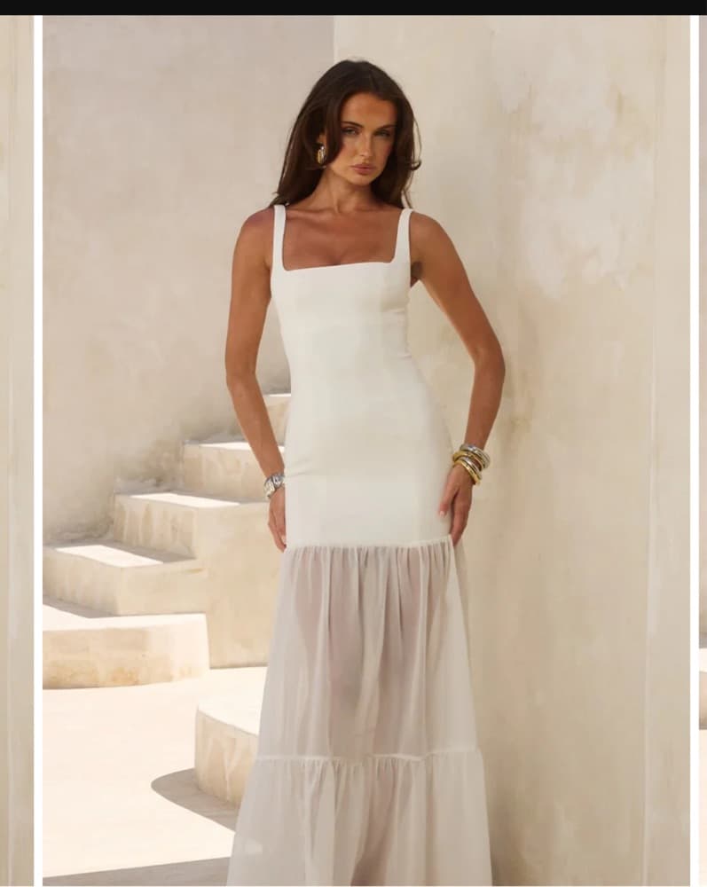Tahlia Maxi Dress In White - Image 2