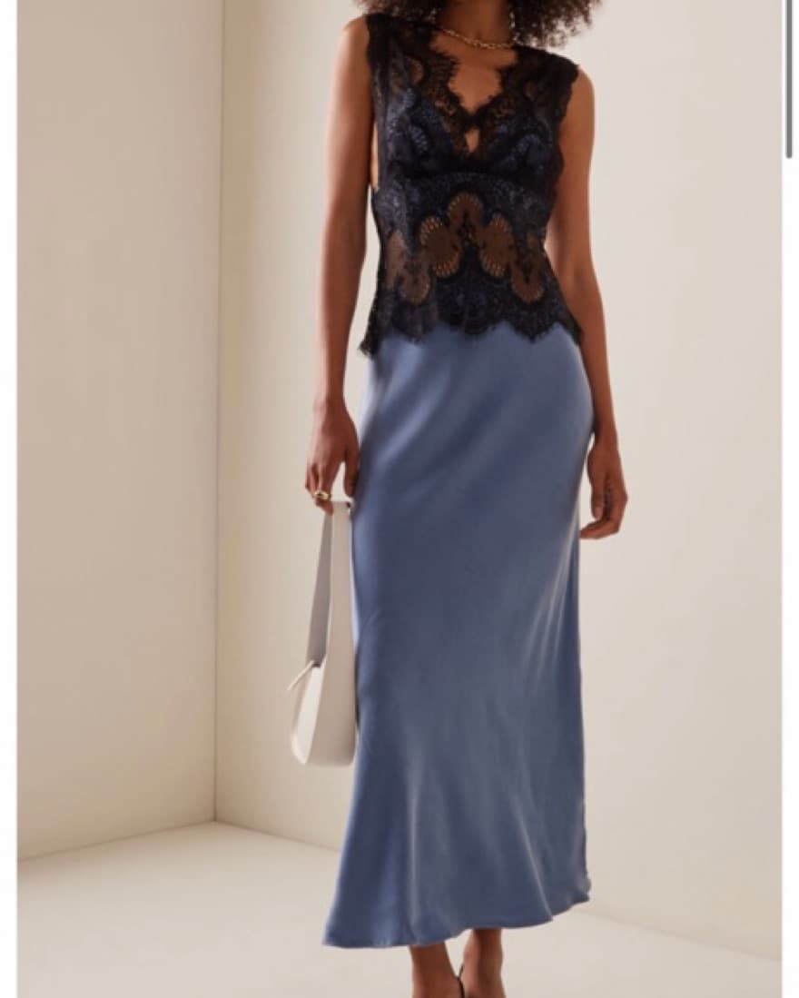 Third Form Satin Lace Midi Dress - Image 1