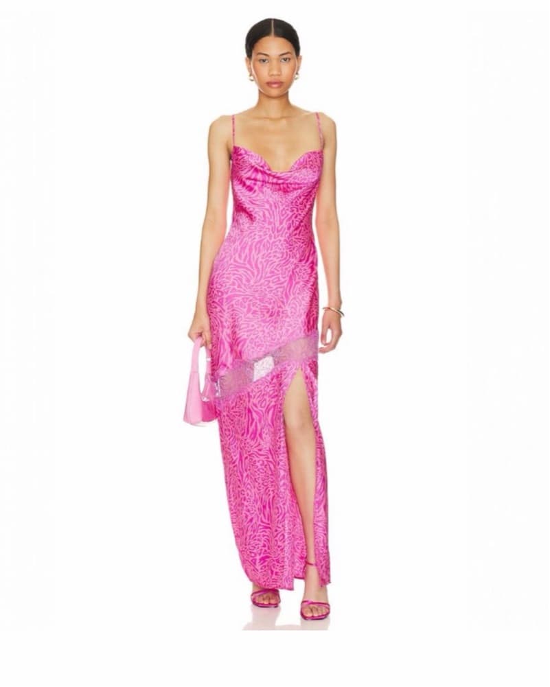 Lovers + Friends Pink Animal Print Gown - Image 3