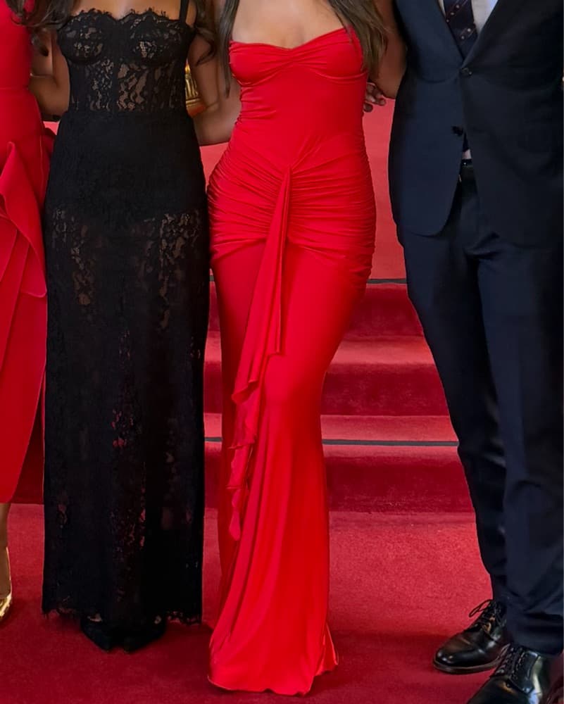Red Lovers And Friends Emmy Gown - Image 4