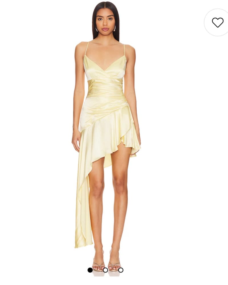 Butter Yellow High Low Dress  - Image 1