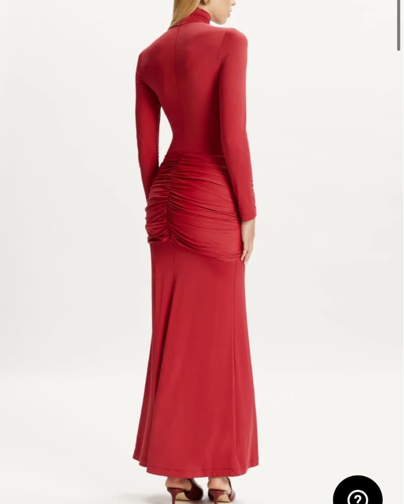 Bardot Burgundy Alix Maxi Tie Dress - Image 5