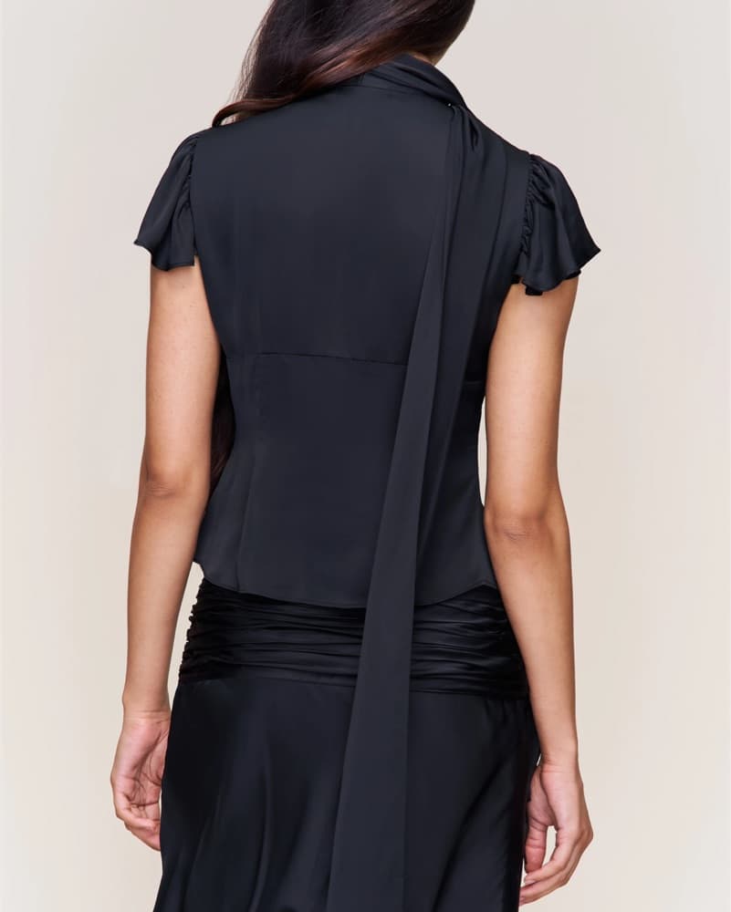 Black Guizio Ara Satin Top - Image 3