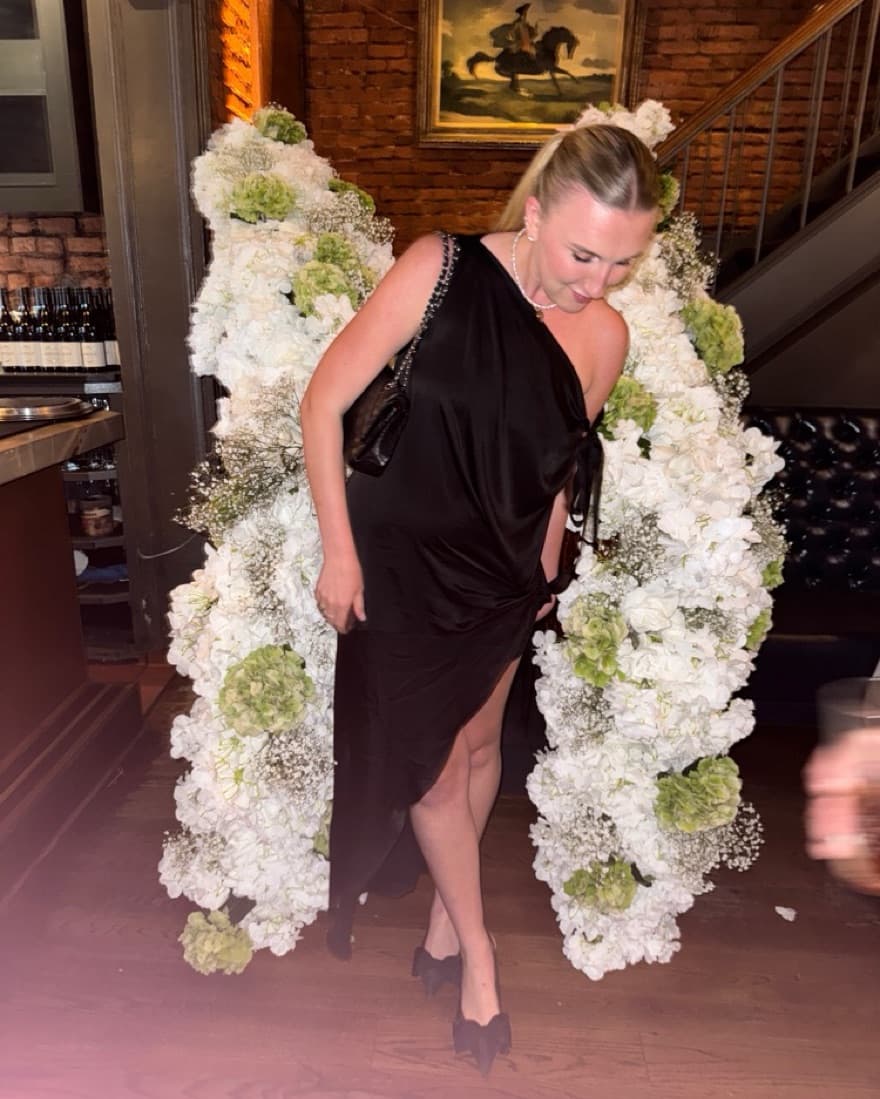 Dana Foley Silk Side Tie Gown - Image 1