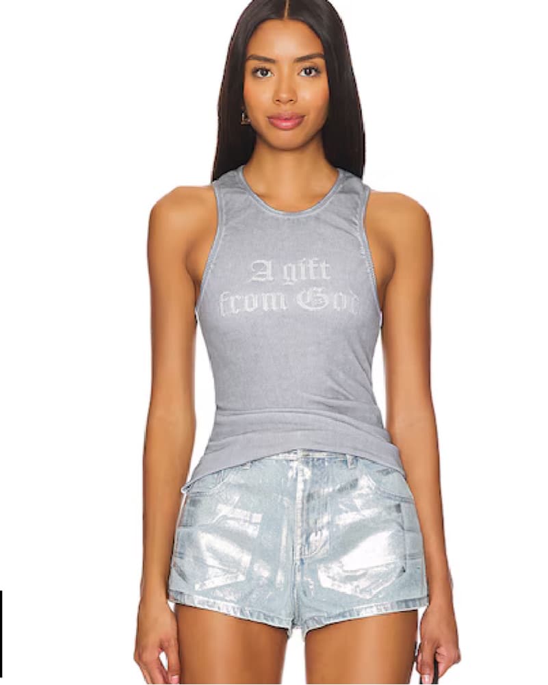 Emilia Hot Short in Light Blue Wash - Image 2