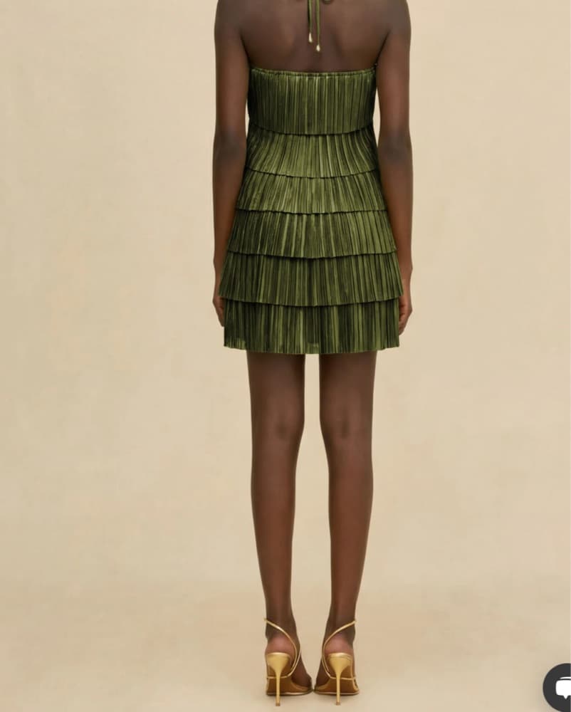 Cult Gaia Varsha Mini Dress Green - Image 2