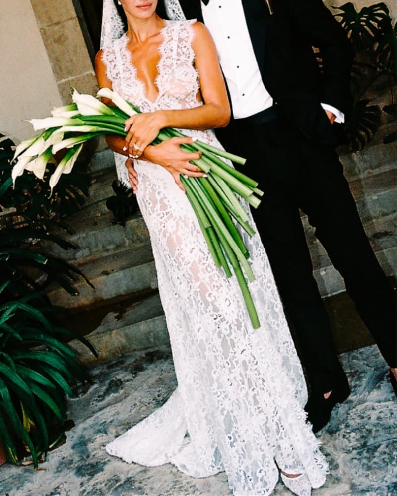 Custom Bronx & Banco Lace Wedding Dress - Image 3