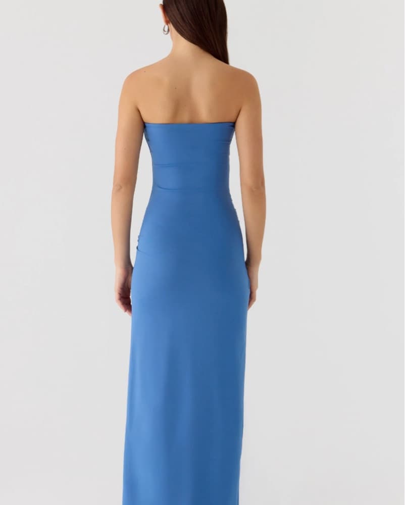 Blue Strapless Dress  - Image 5