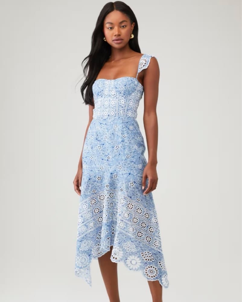 Karina Grimaldi Irma Eyelet Midi Dress  - Image 3