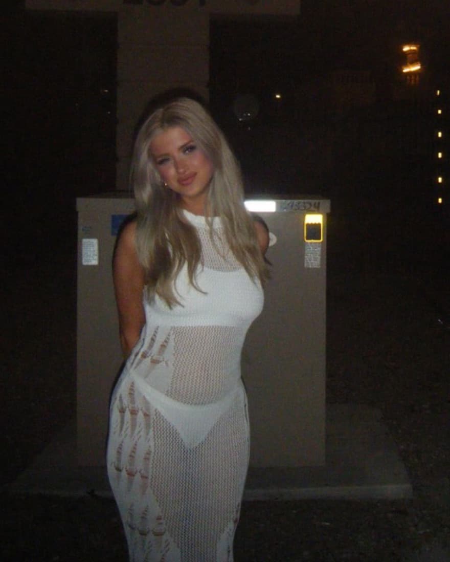 white maxi see through dress - Image 1