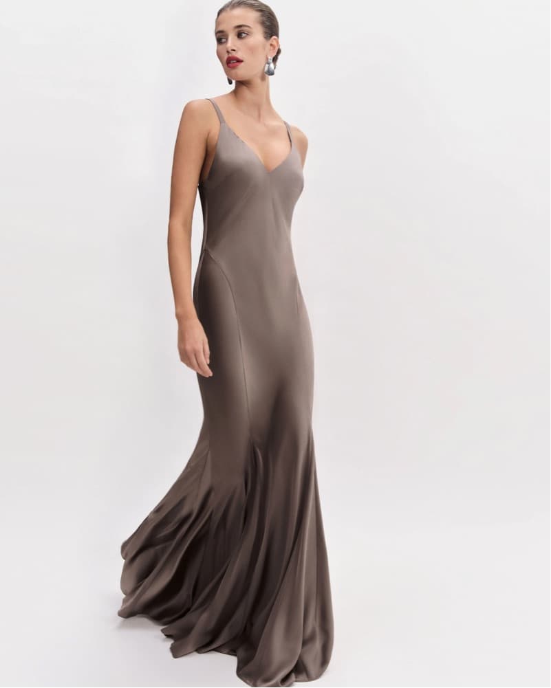 Reformation Tyler Satin Dress - Image 2