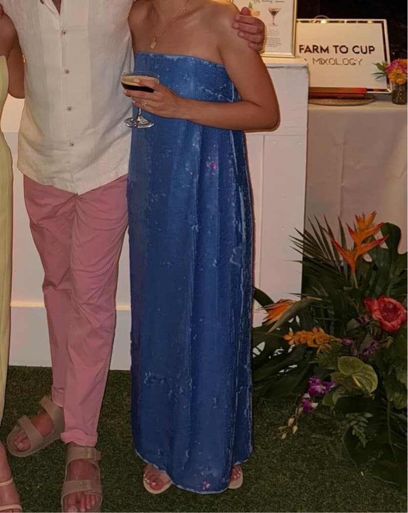 Blue Staud Casey Sequins Dress - Image 2