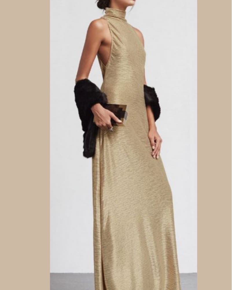 Reformation Gold Turtleneck Tank Dress  - Image 3