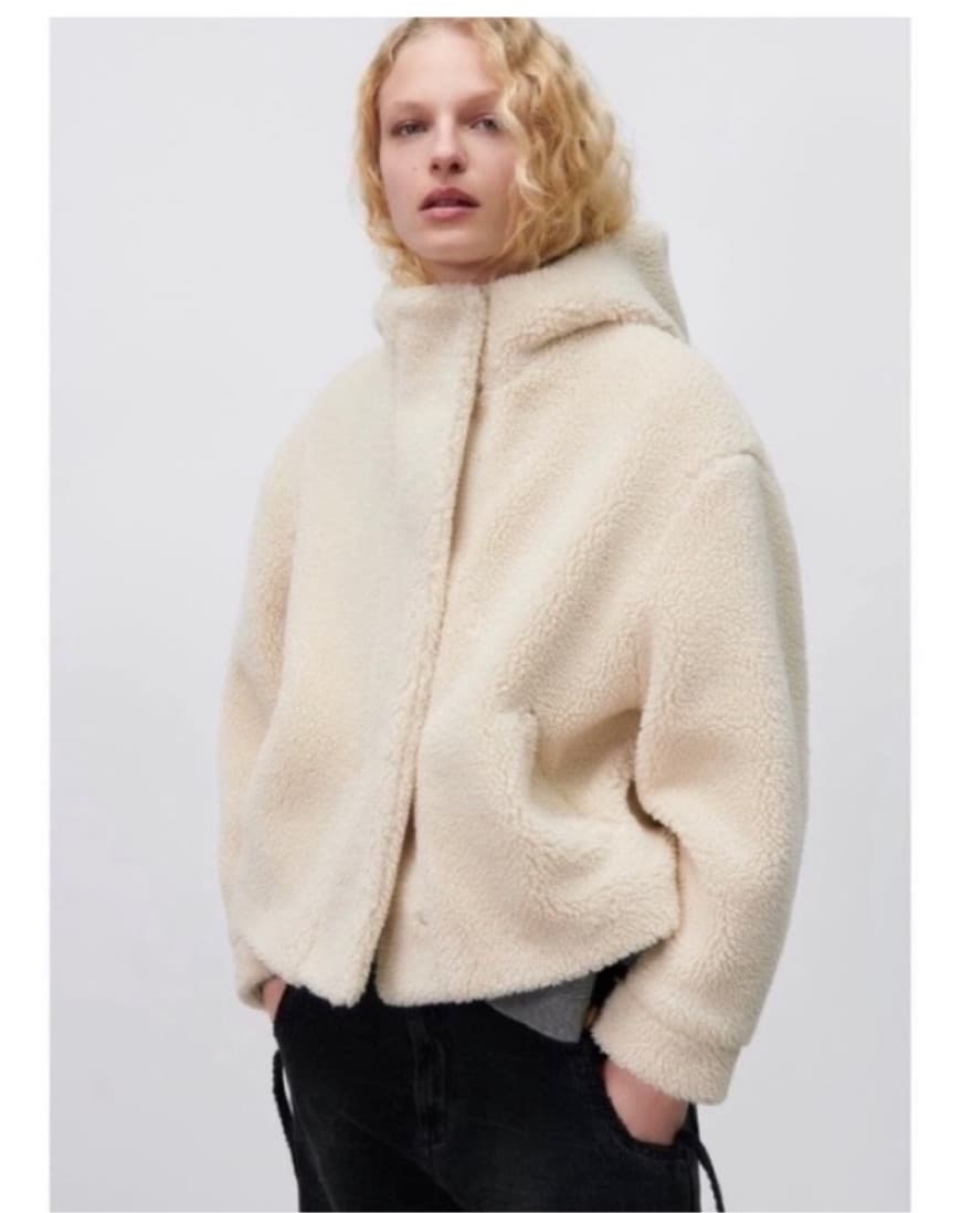 Zara Sherpa hooded jacket - Image 3