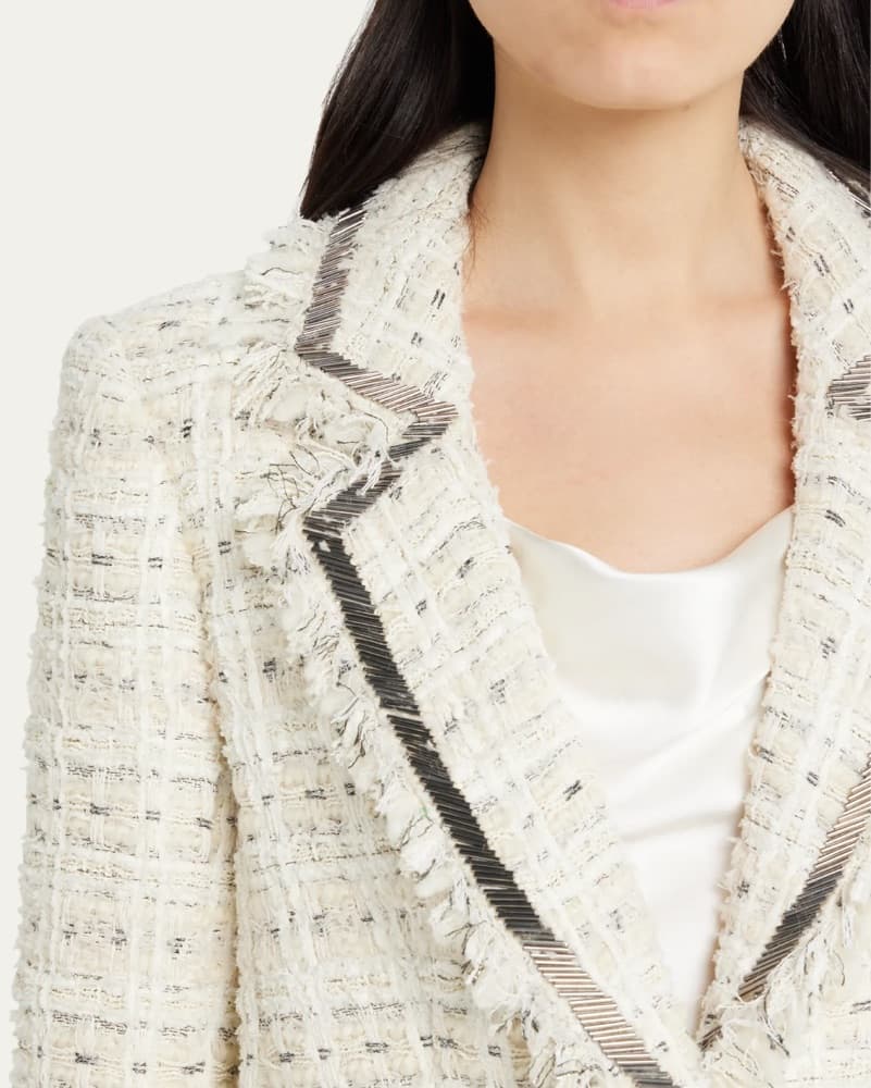 Cinq à Sept Metallic Beaded Blazer  - Image 2